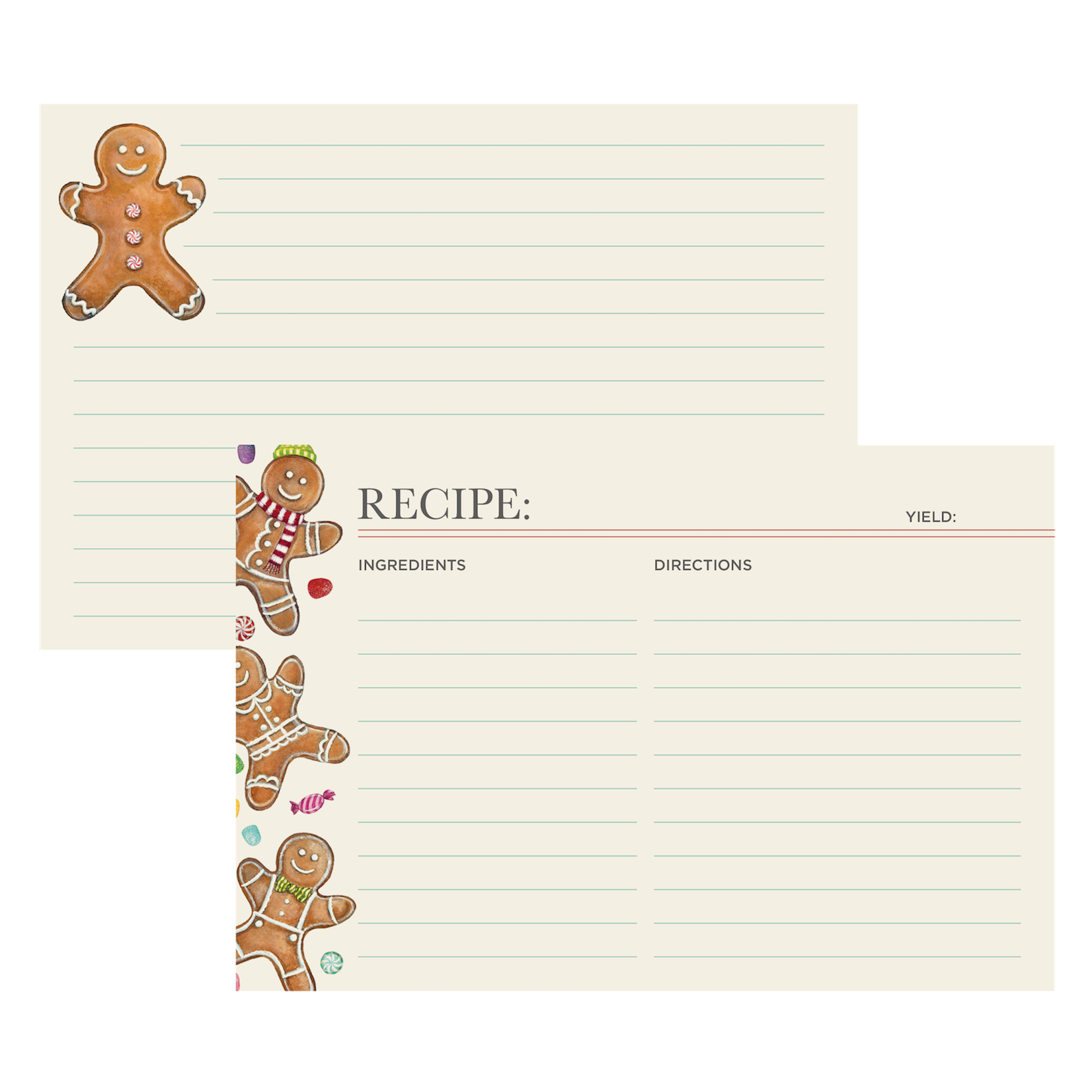 Hester & Cook Recipe Cards-Gingerbread Man