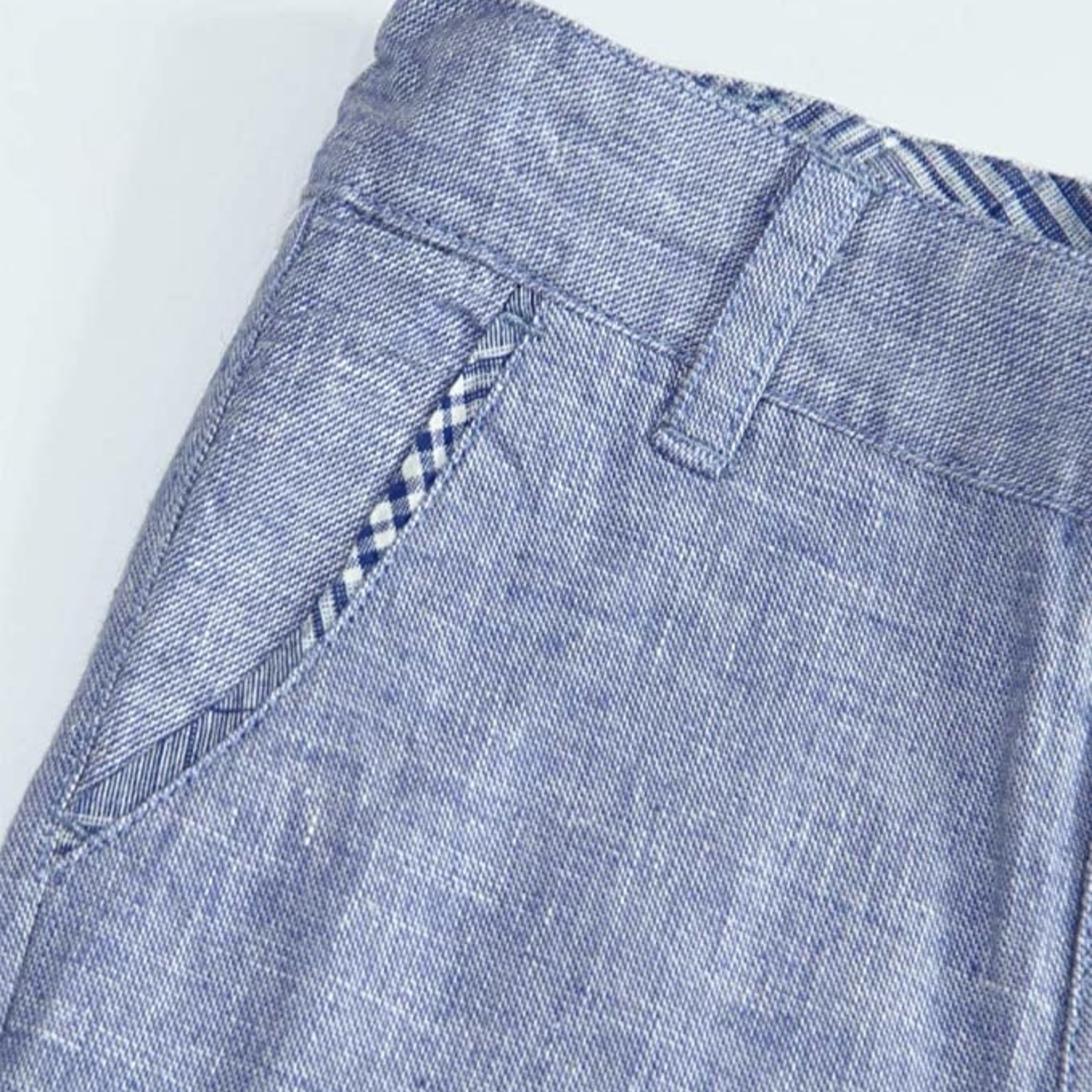 Fore!! Axel & Hudson Blue Linen Woven Plaid Shorts