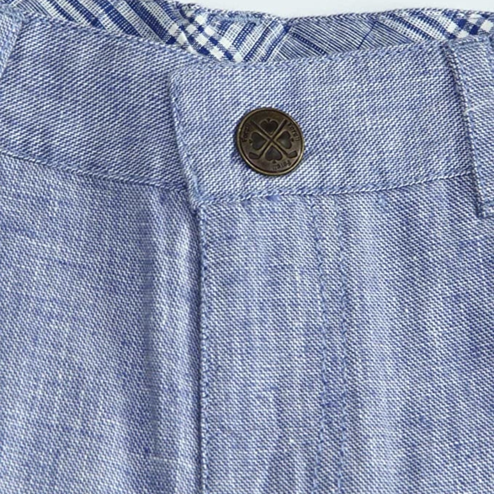Fore!! Axel & Hudson Blue Linen Woven Plaid Shorts