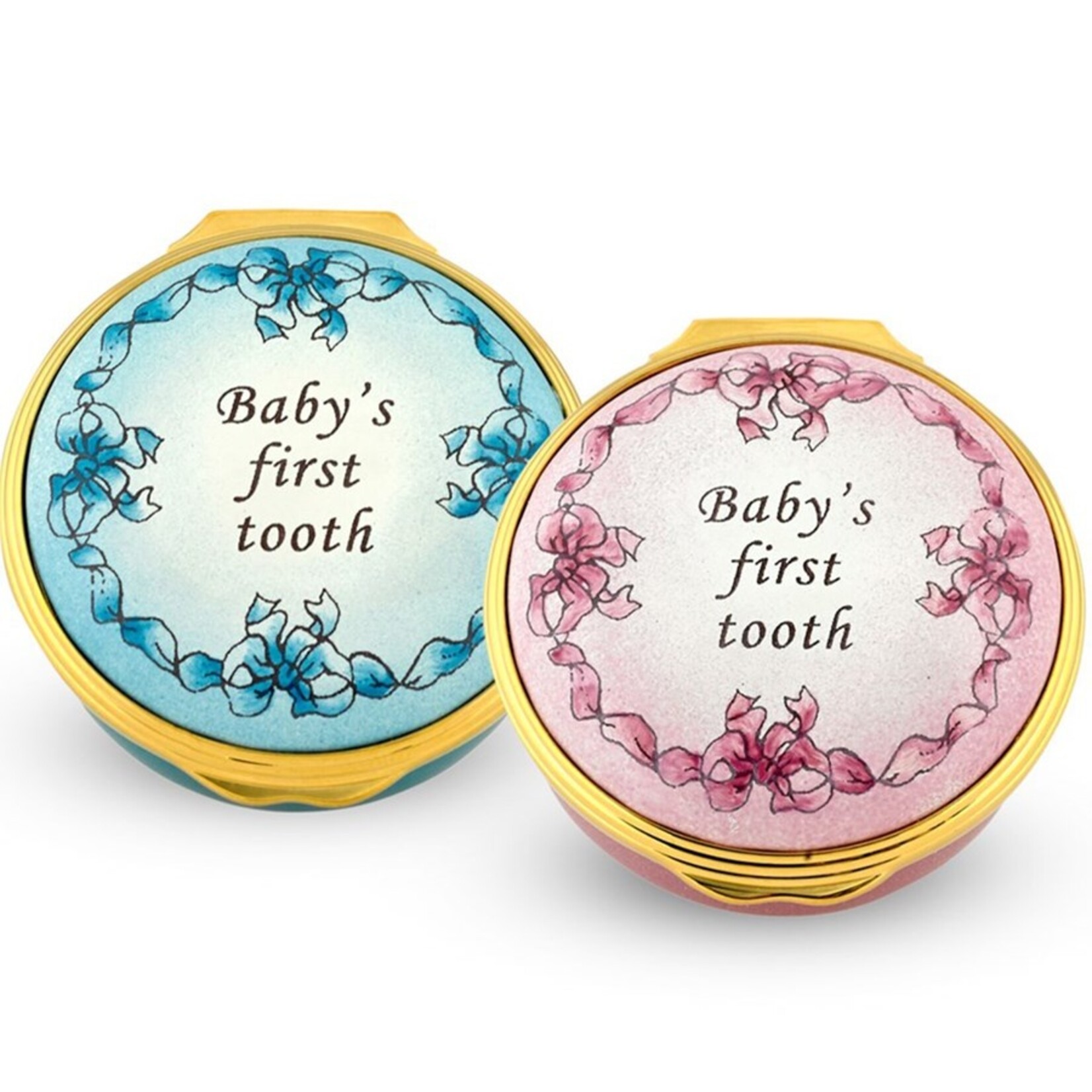 Halcyon Days Baby's First Tooth Box - Pink