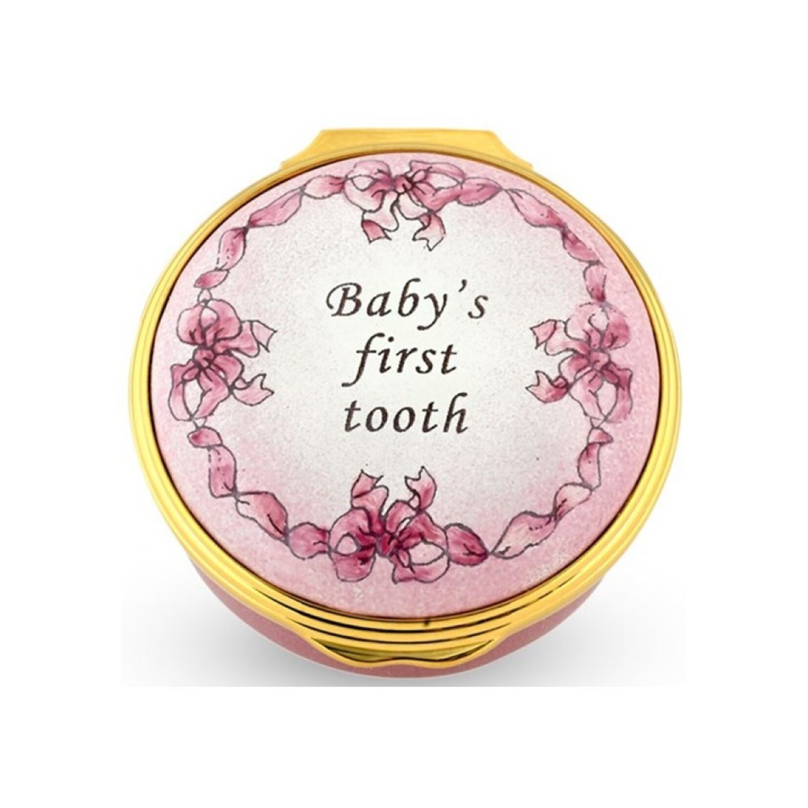 Halcyon Days Baby's First Tooth Box - Pink