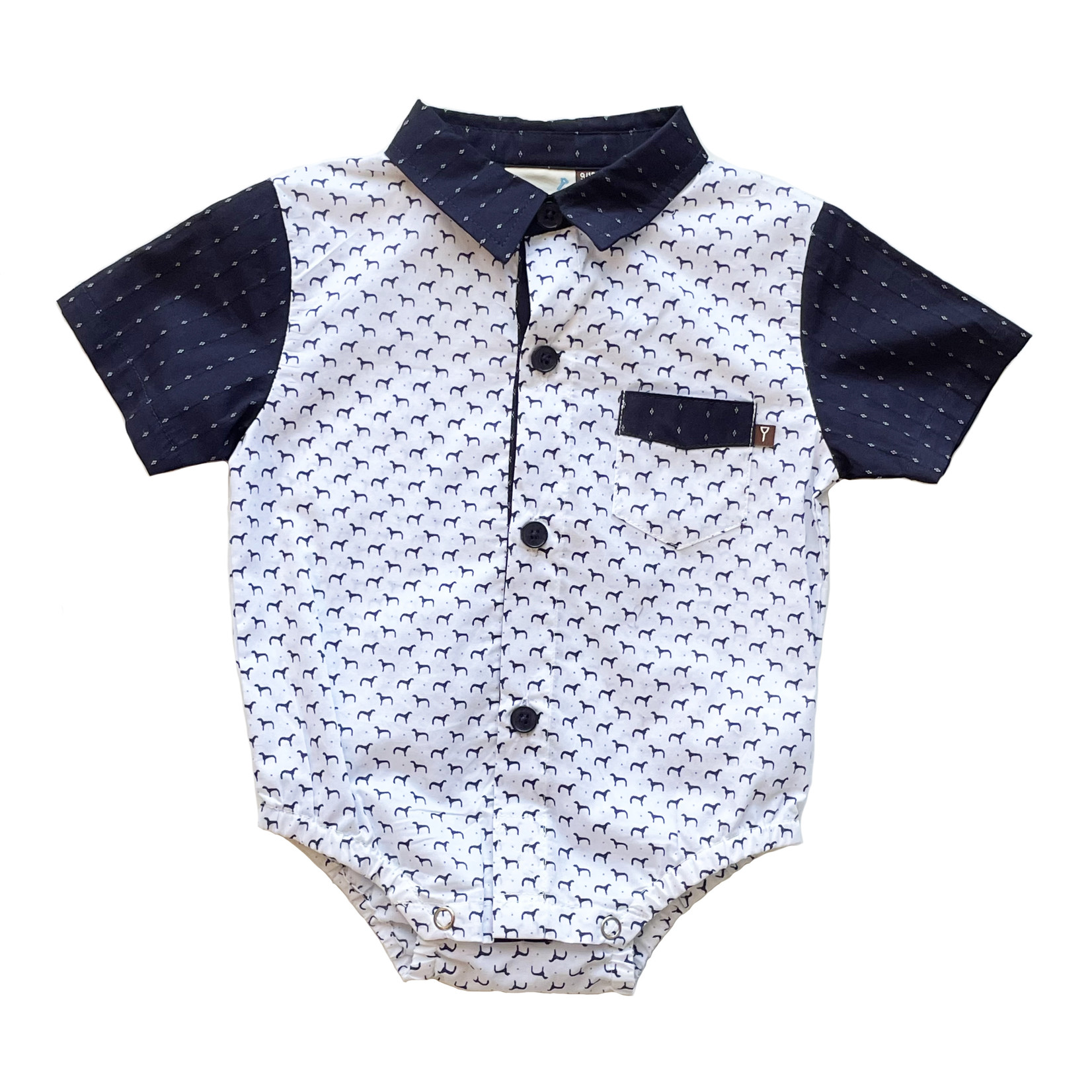 Fore!! Axel & Hudson Baby Boys Dog Print Orange Shorts