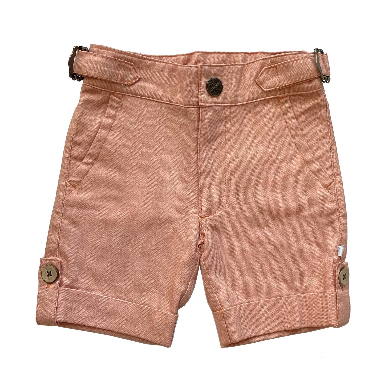 Fore!! Axel & Hudson Cuffed Orange Linen Shorts