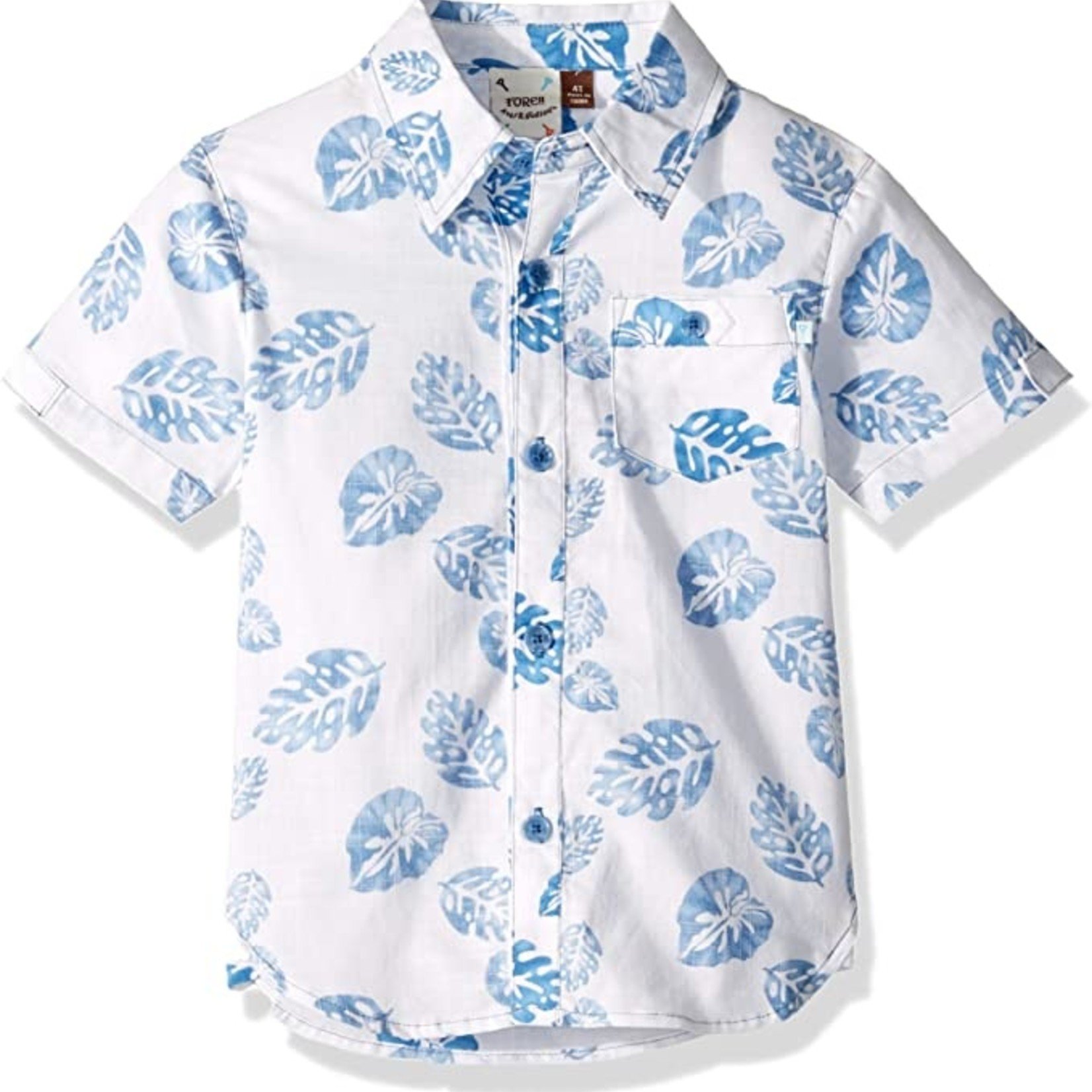 Fore!! Axel & Hudson Boys Leaf Print Shirt