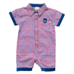 Fore!! Axel & Hudson Baby Boy Checked Romper