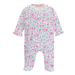 Baby Club Chic Blossom in Pink Footie with Ruffle
