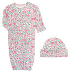 Baby Club Chic Blossom in Pink Gown & Hat Set