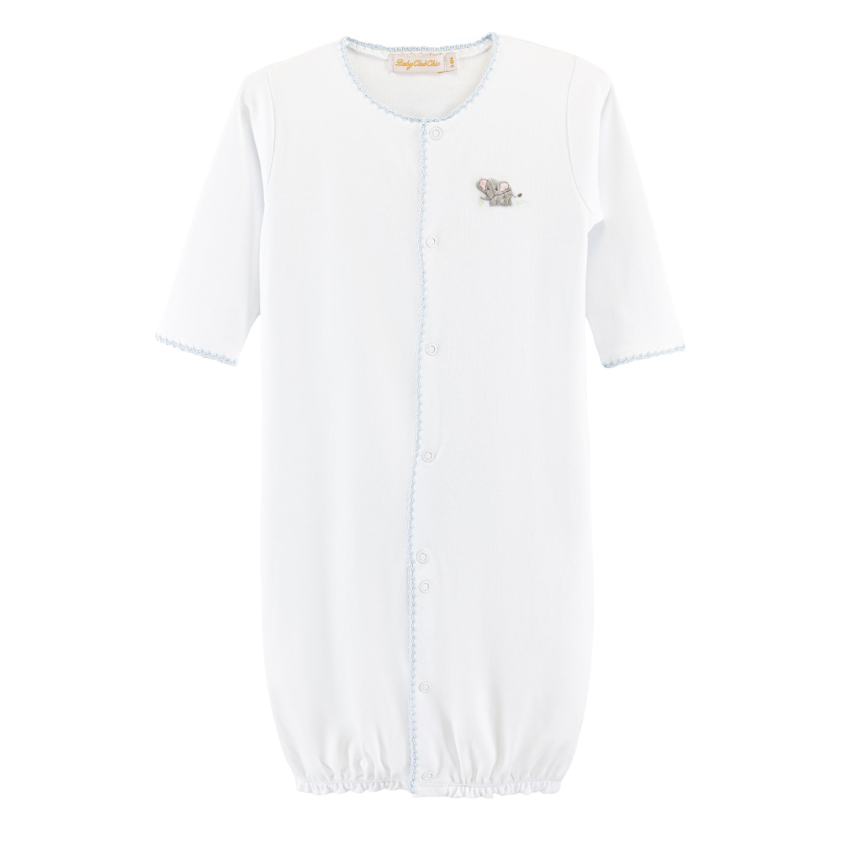 Baby Club Chic Savanna Emb. Conv. Gown w/ Crochet Trim