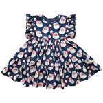 Pink Chicken Kit Dress - Navy Santas