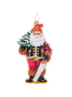 Christopher Radko Winter Woodsman Santa Ornament