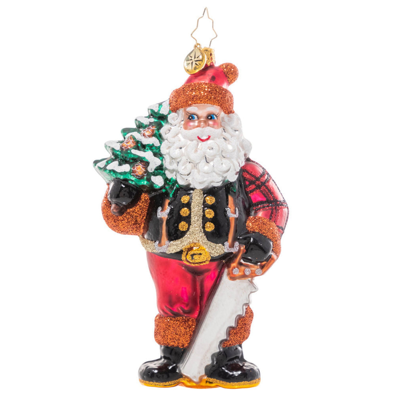 Christopher Radko Winter Woodsman Santa Ornament