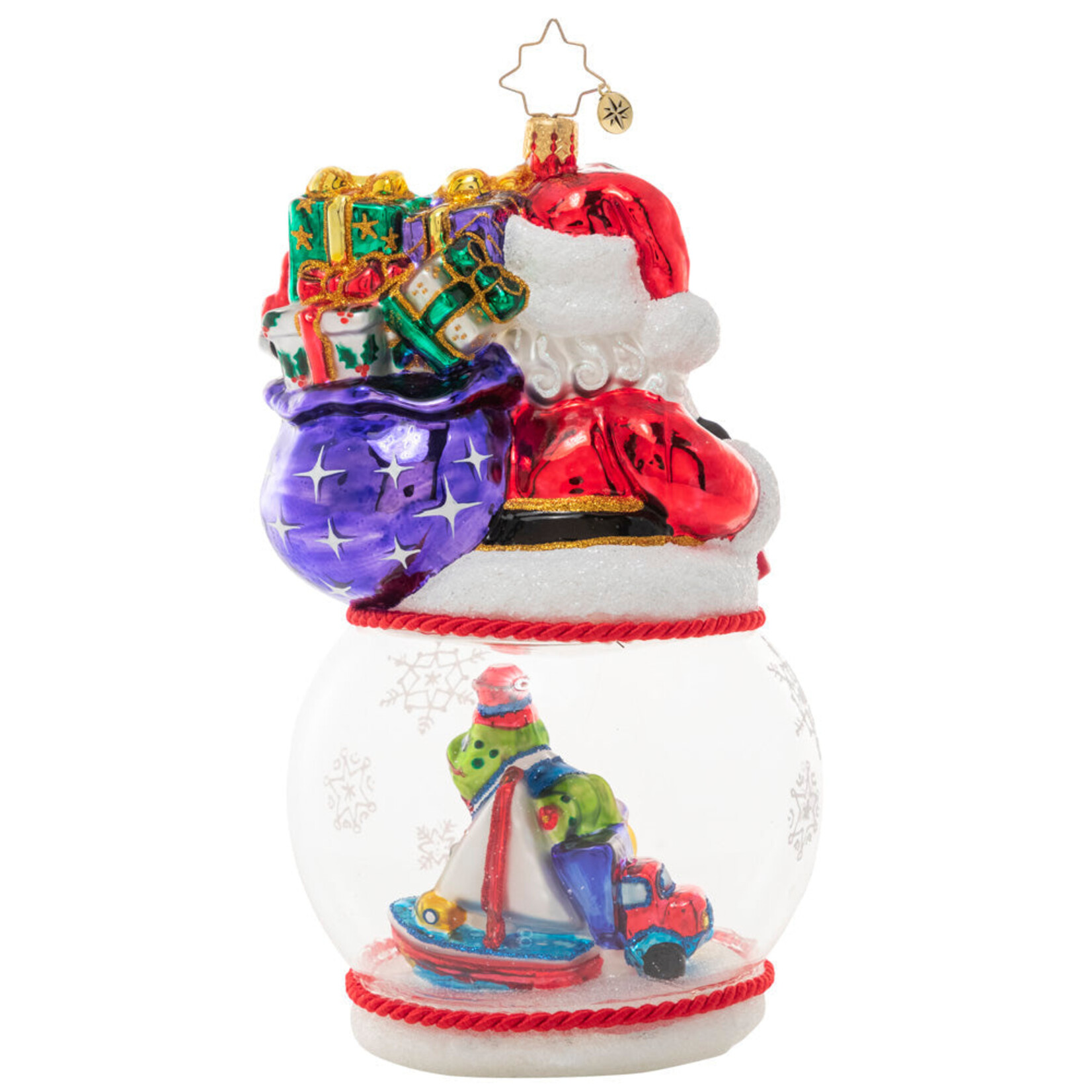 Christopher Radko Santa's Magic Snow Globe Ornament