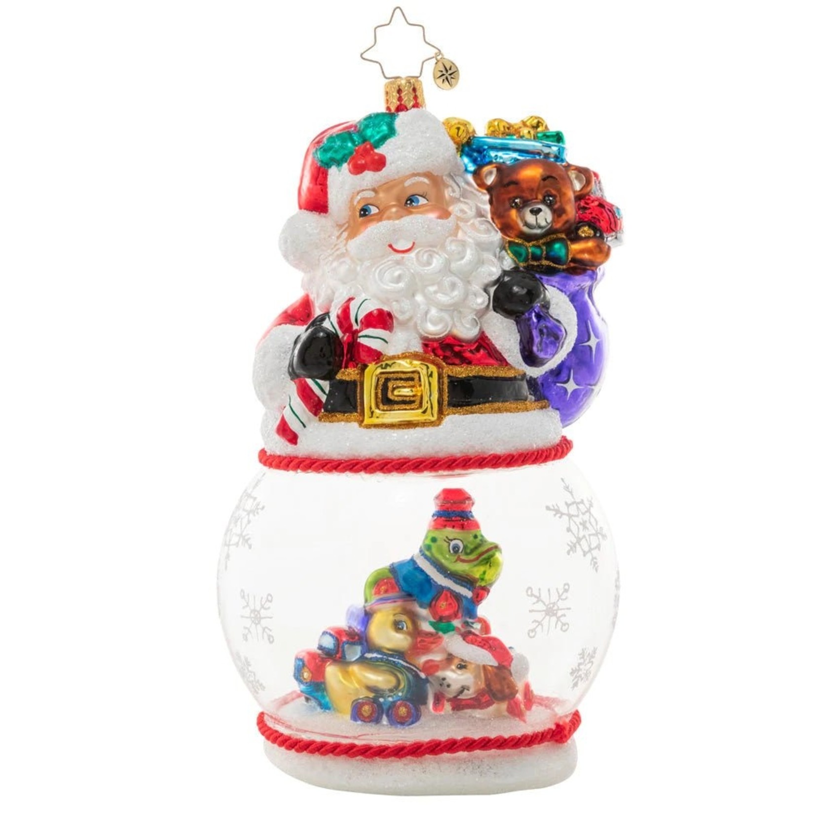 Christopher Radko Santa's Magic Snow Globe Ornament