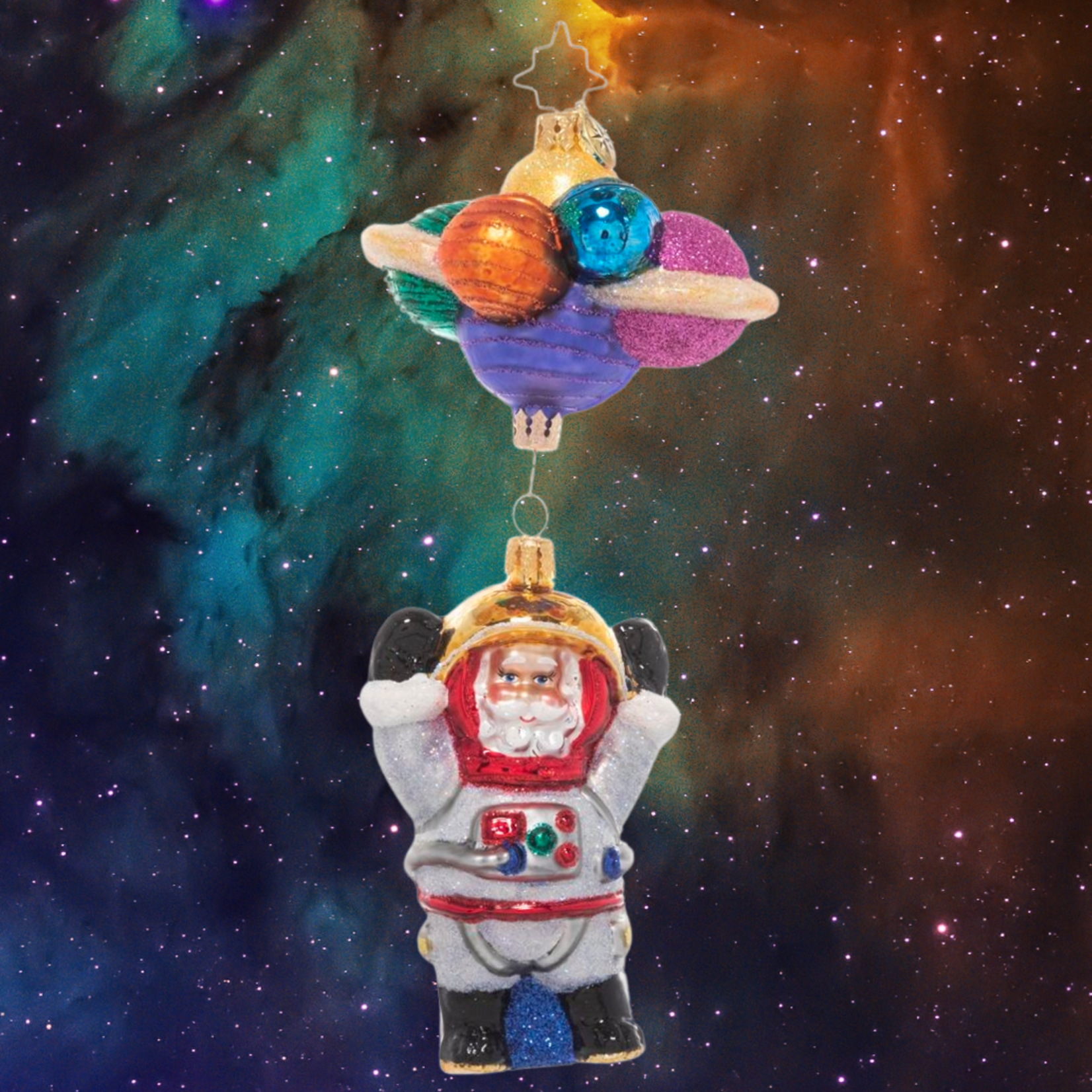 Christopher Radko Santa in Space Ornament