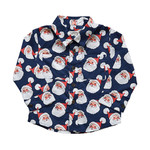 Blue Rooster Boys Jack Shirt-Navy Santas