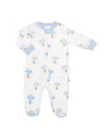 Baby Club Chic Let's Fly Together Blue Zipped Footie