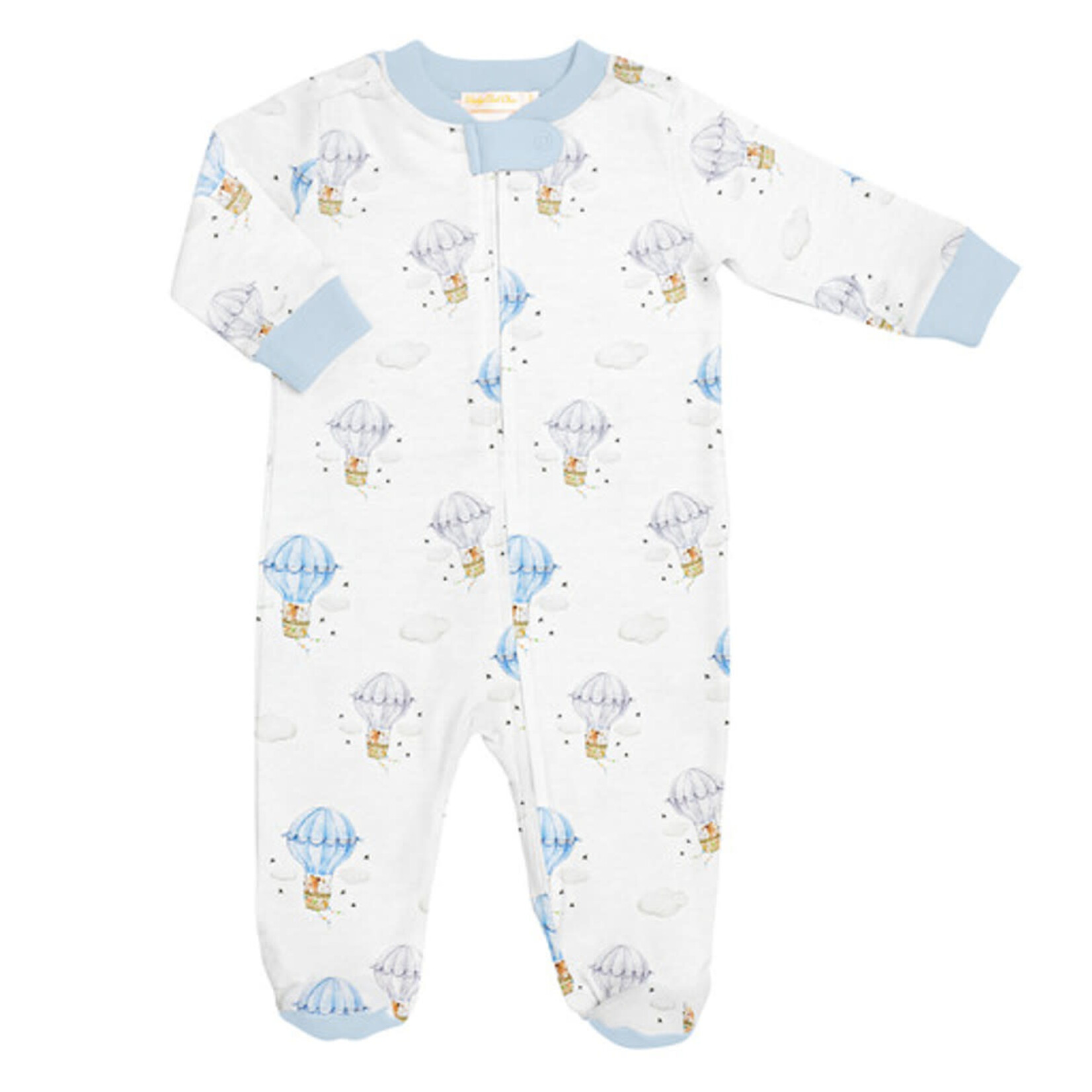 Baby Club Chic Let's Fly Together Blue Zipped Footie