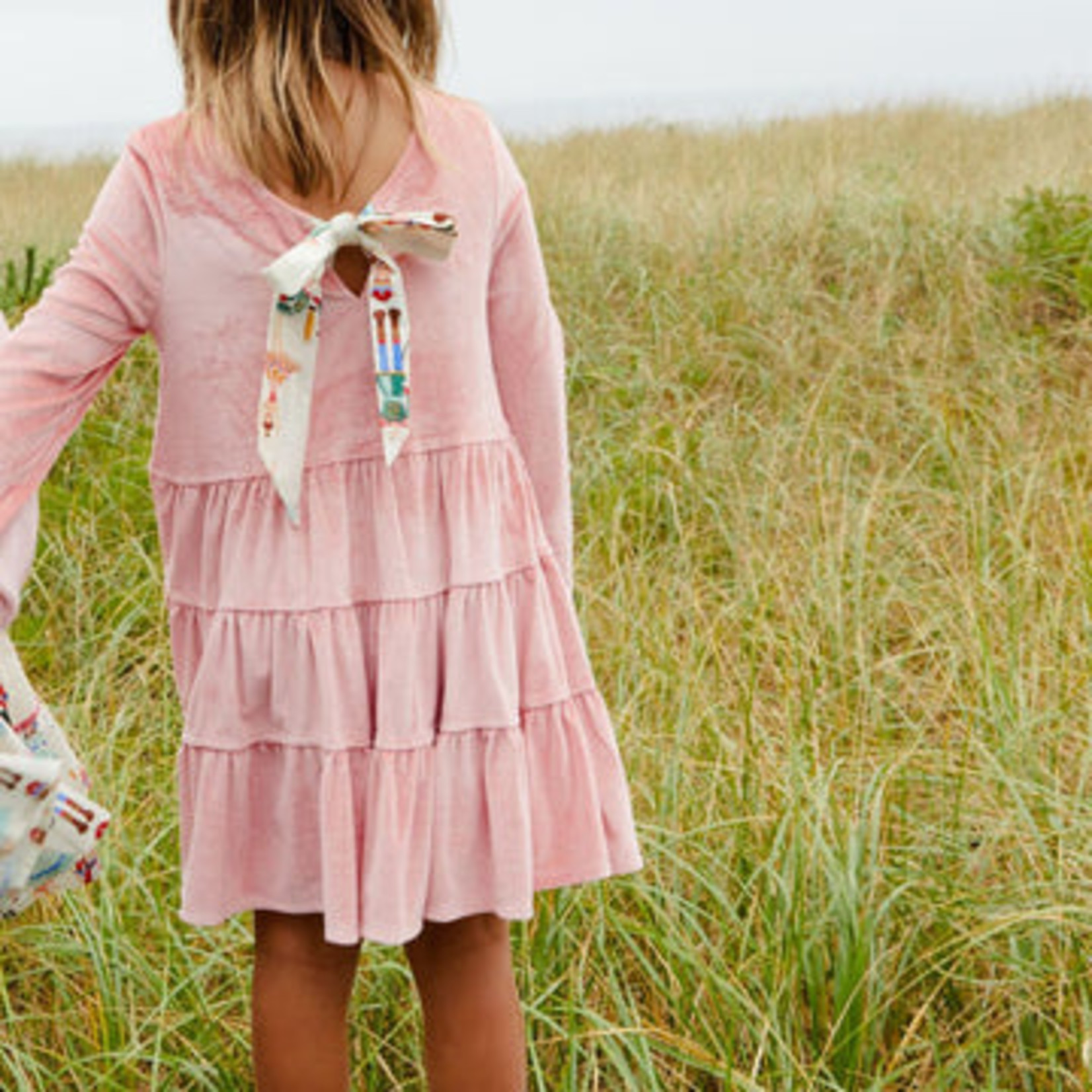 Pink Chicken Pearl Dress-Pink Velour