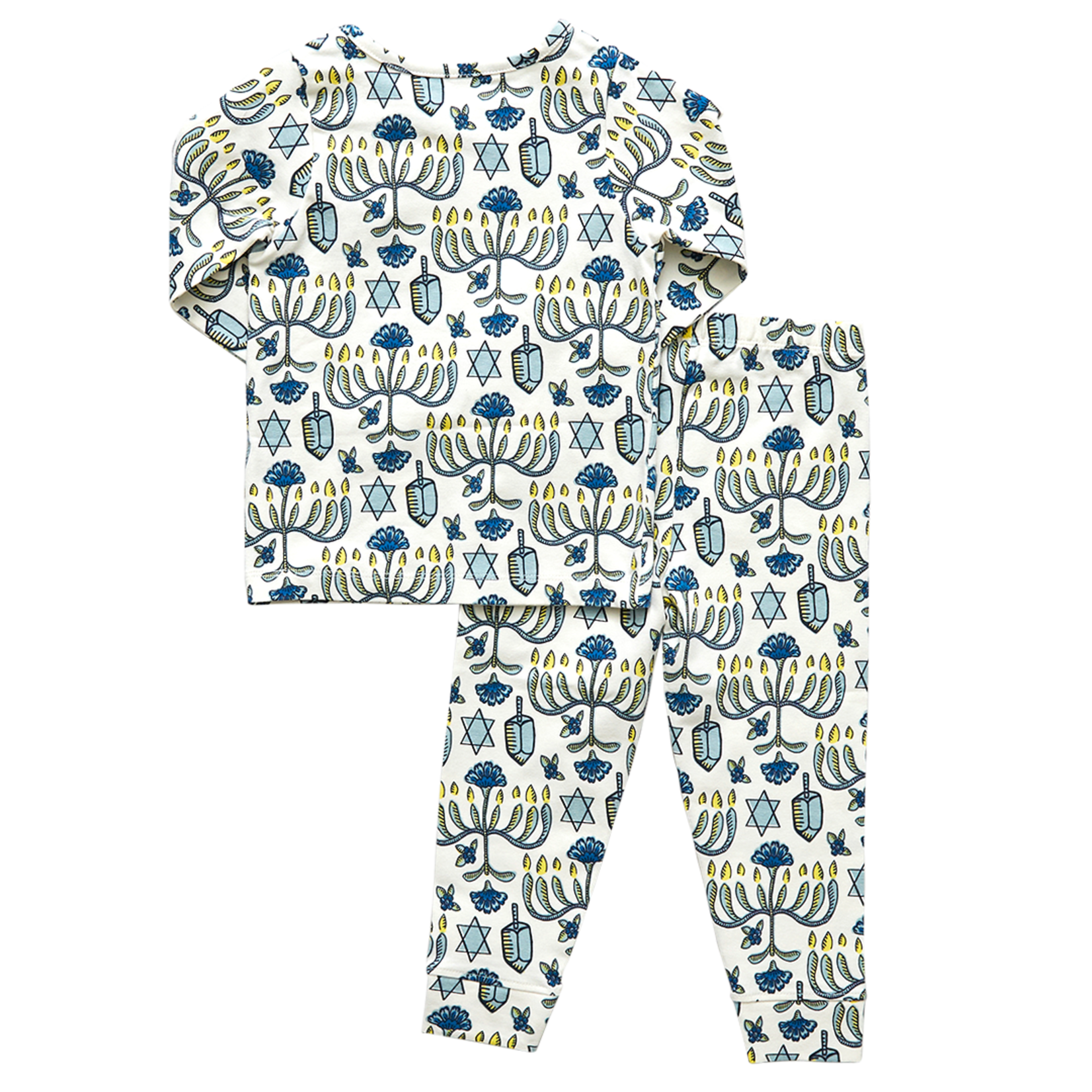 Pink Chicken Hanukkah Kids Organic Pj Set