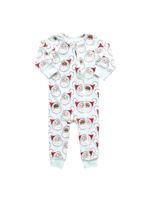 Pink Chicken Sky Blue Santas Baby Organic Romper