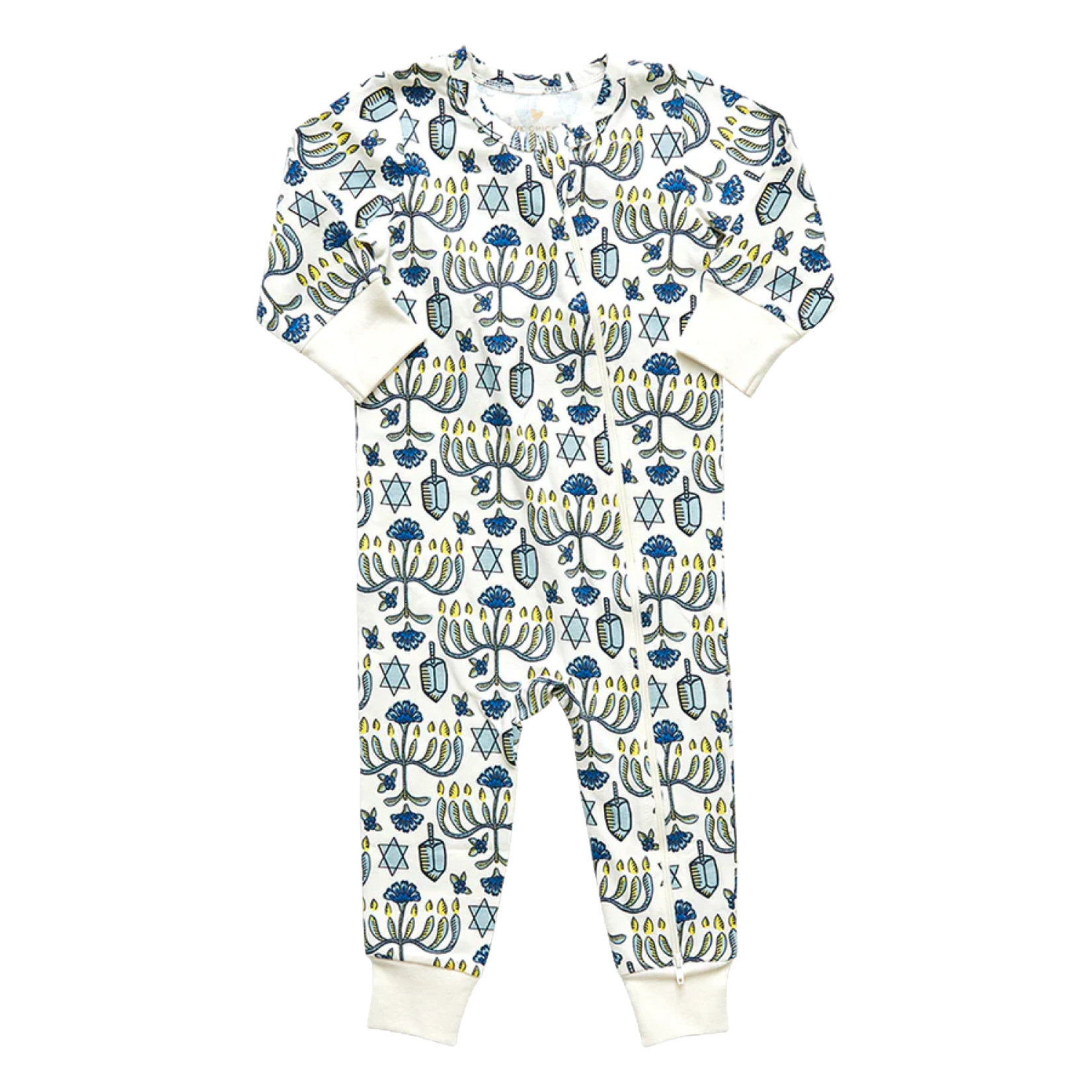 Pink Chicken Hanukkah Baby Organic Romper