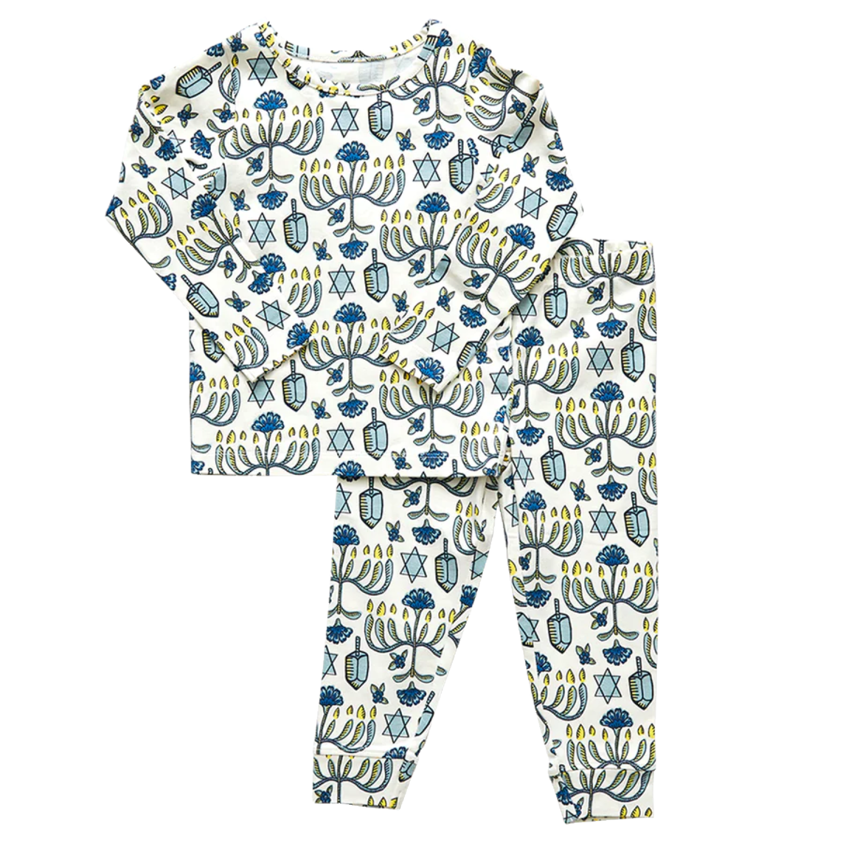 Pink Chicken Hanukkah Kids Organic Pj Set