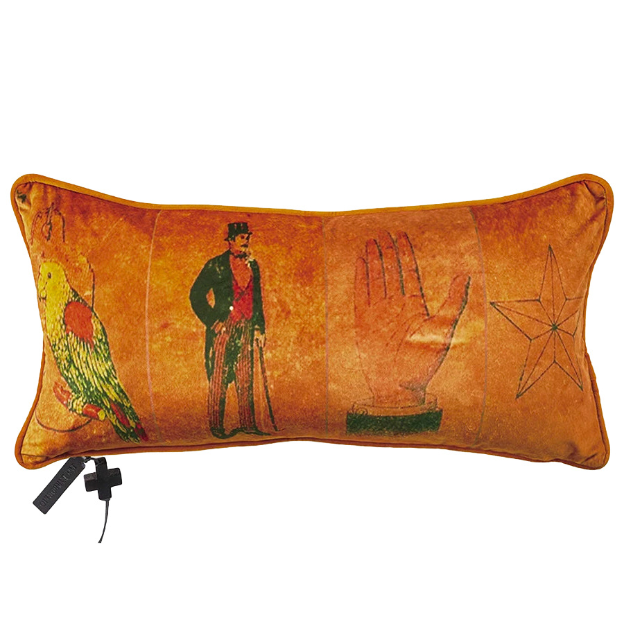 El Caballero Pillow Blue Leaf Houston