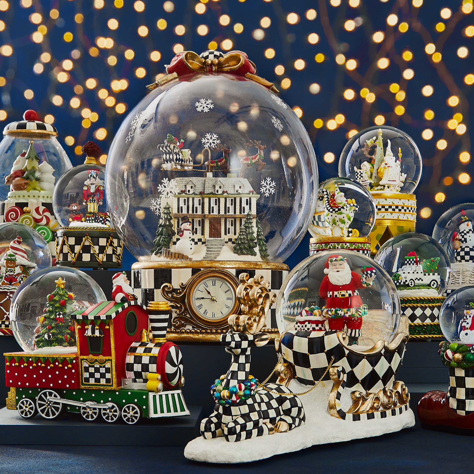 MacKenzie-Childs Toyland Train Snow Globe