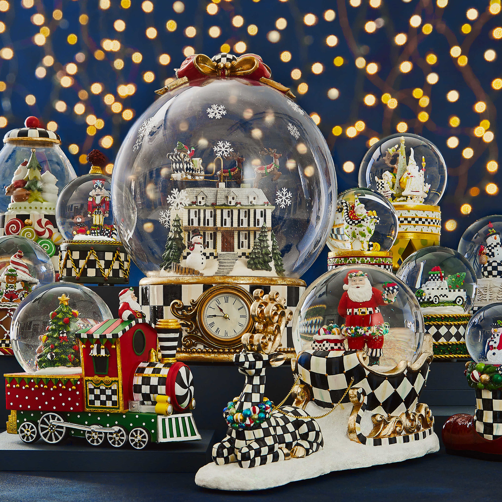 MacKenzie-Childs Toyland Train Snow Globe