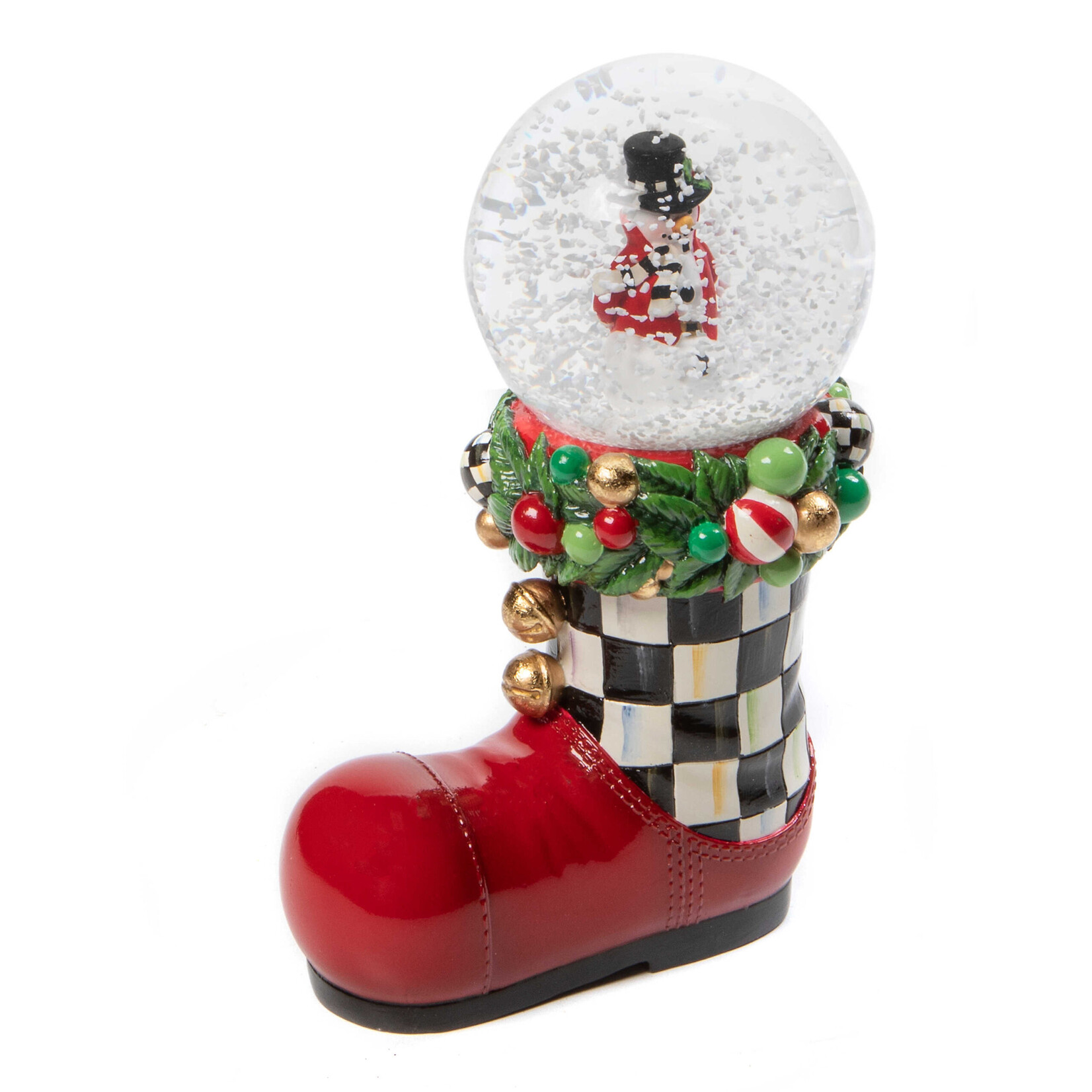MacKenzie-Childs Jolly Holiday Boot Snow Globe