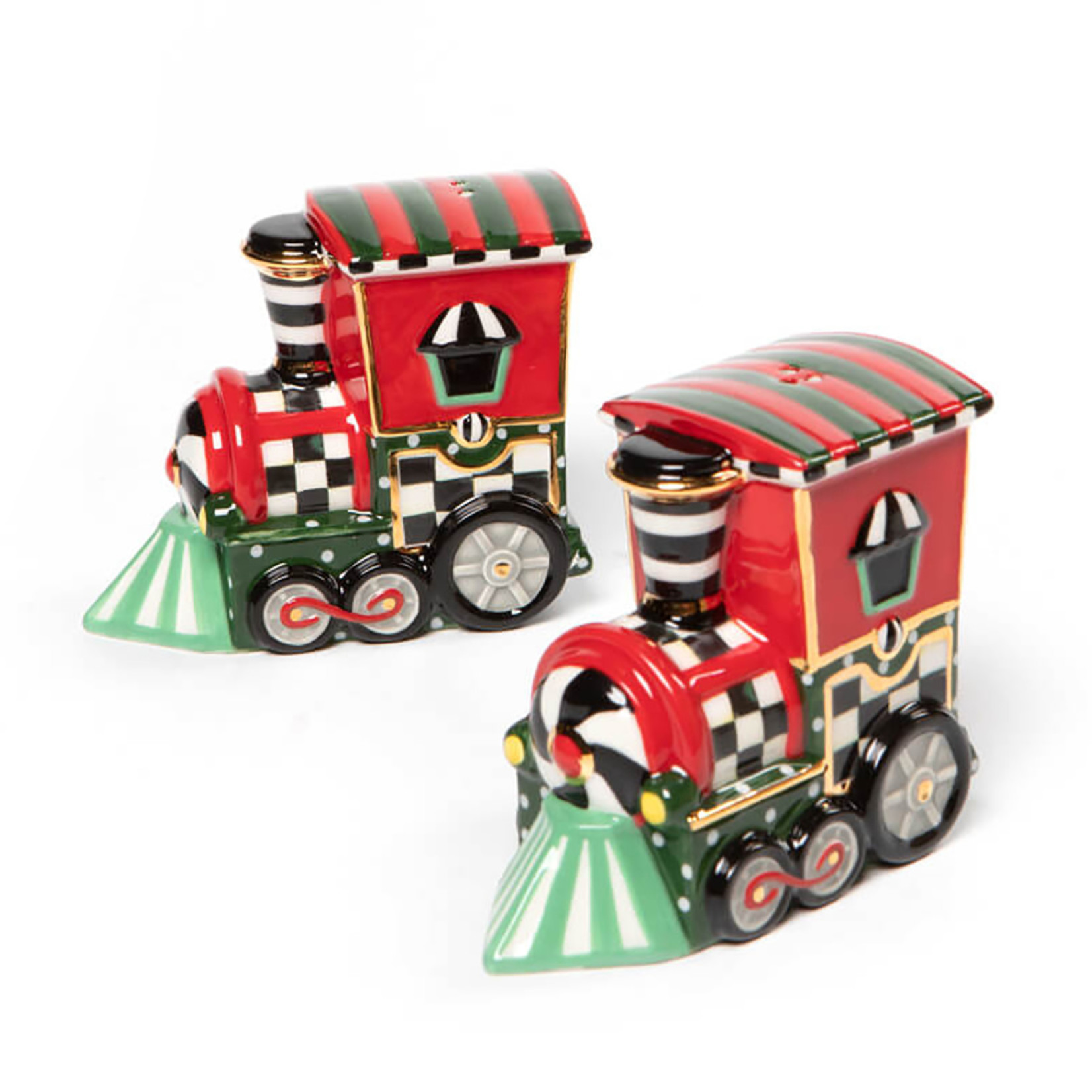 MacKenzie-Childs Toyland Train Salt & Pepper Set