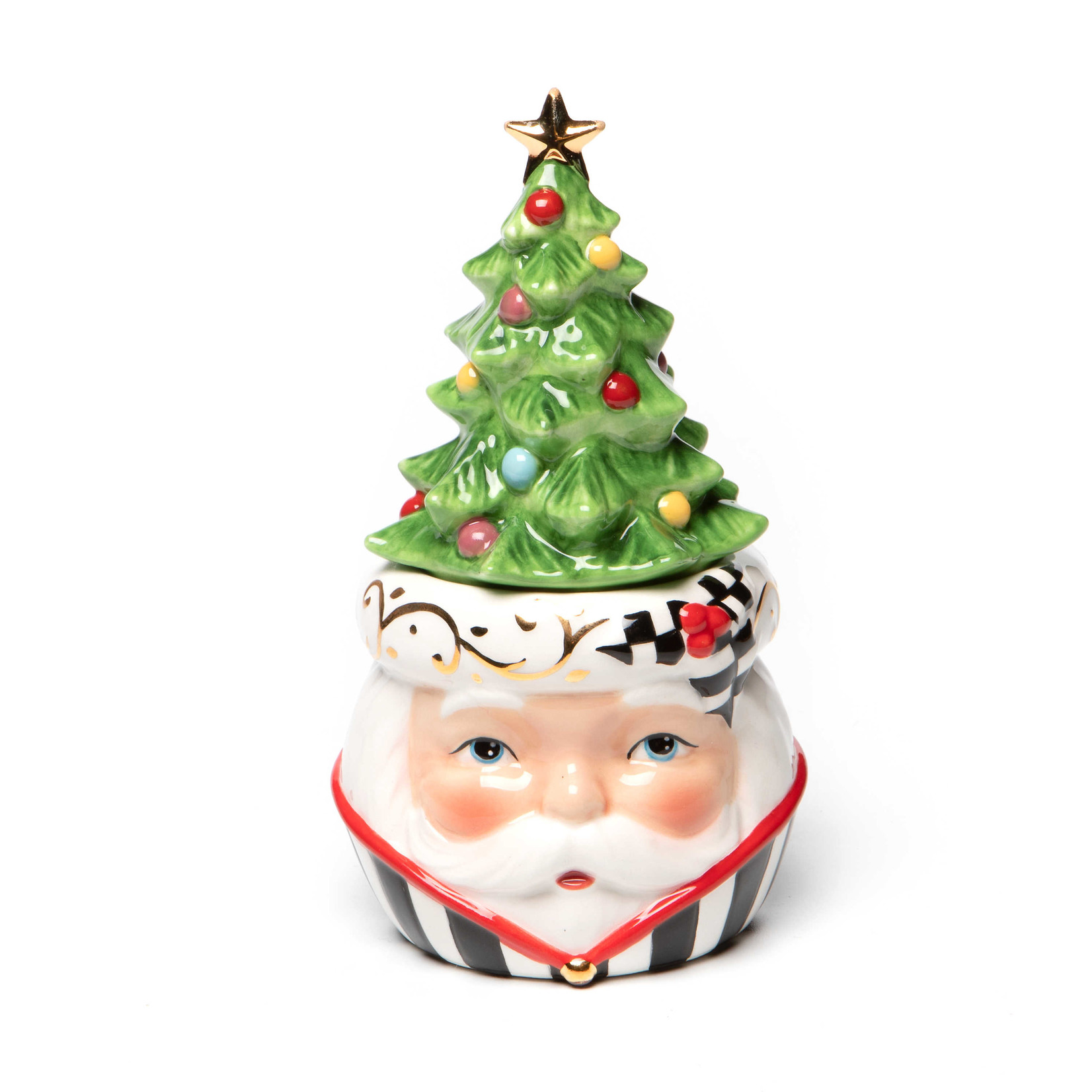 MacKenzie-Childs Tree Top Santa Salt & Pepper Set