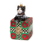MacKenzie-Childs Glass Ornament - Alley Cat Holiday