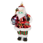 MacKenzie-Childs Glass Ornament Safe Santa