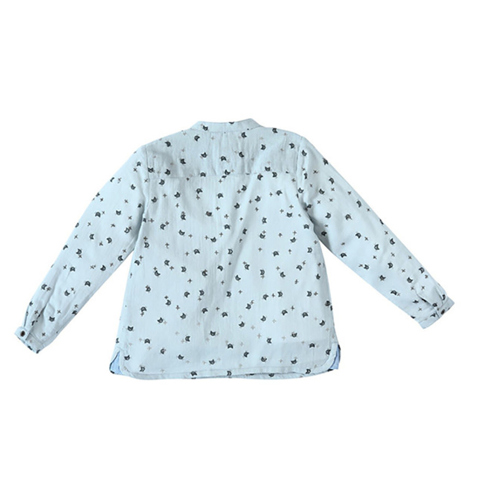 Bonheur Du Jour Baby Boys Marcus Blue Cat Print Shirt