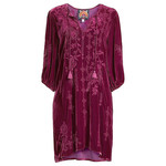 Johnny Was Azure Embroidered Velvet Dress XXL