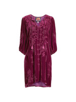 Johnny Was Azure Embroidered Velvet Dress XXL