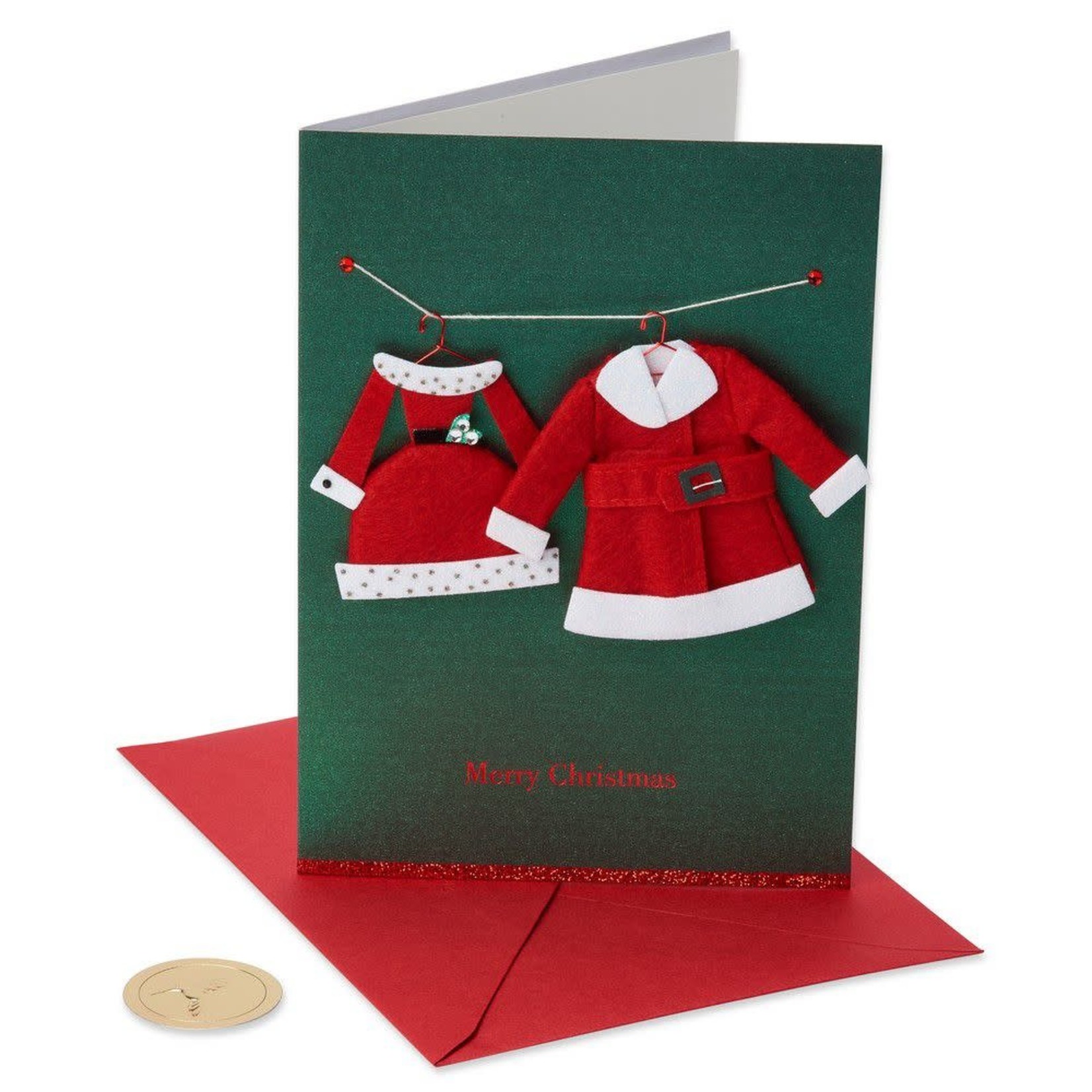 Papyrus 2 Santa Suits Greeting Card