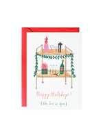 The Bar is Open Holiday Greeting Card