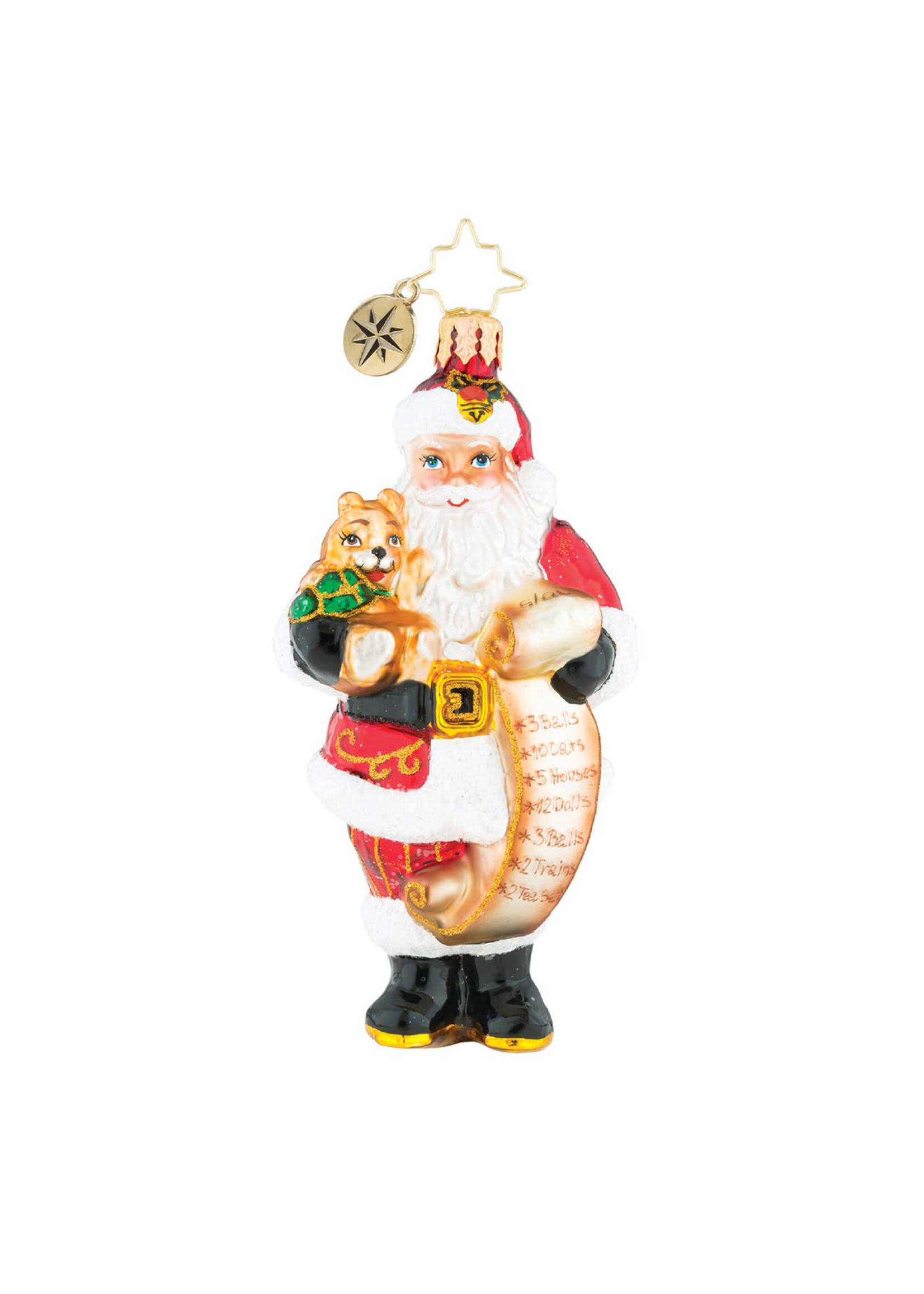 Christopher Radko Santa's Lofty List Ornament