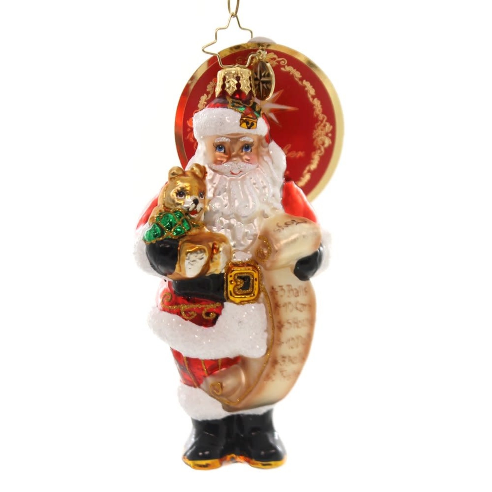 Christopher Radko Santa's Lofty List Ornament