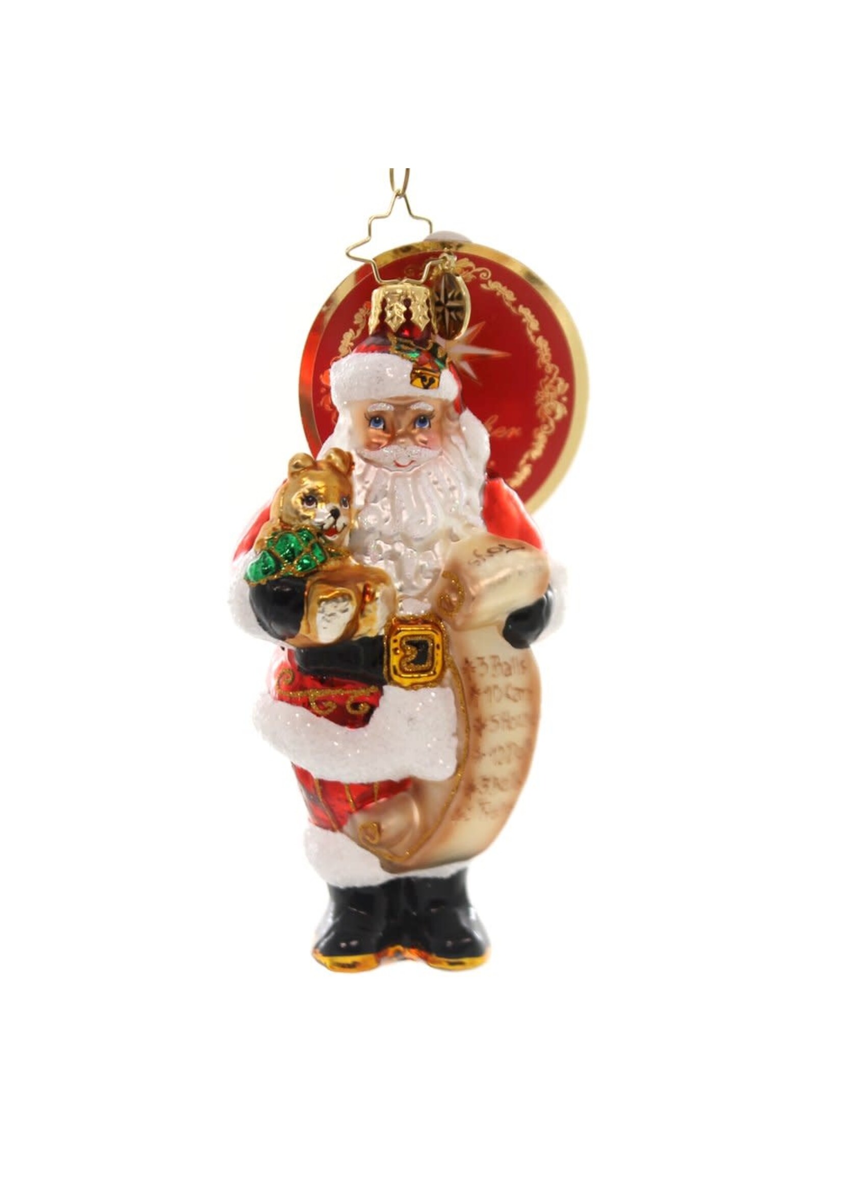 Christopher Radko Santa's Lofty List Ornament