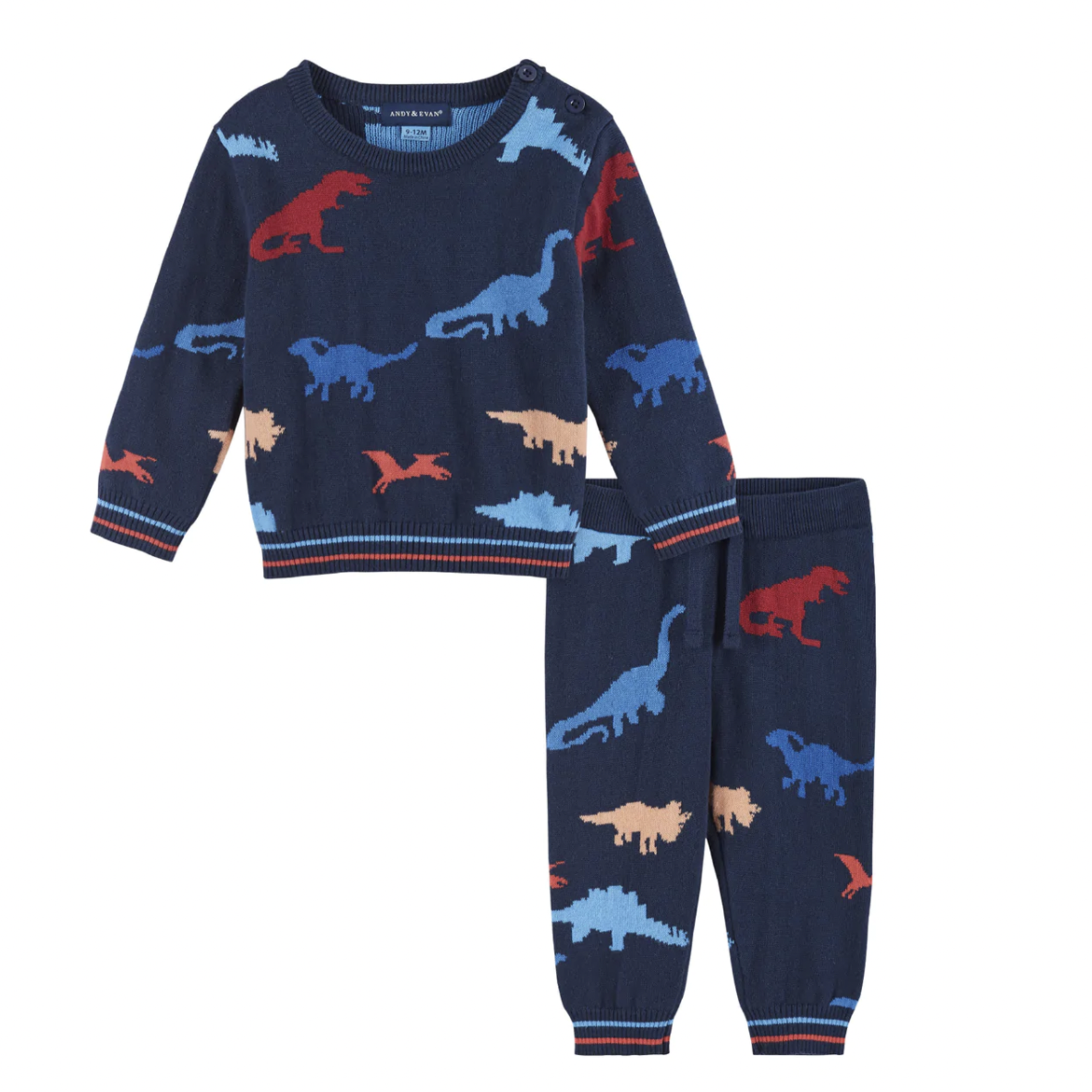 Andy & Evan Boys Dino Sweater Set