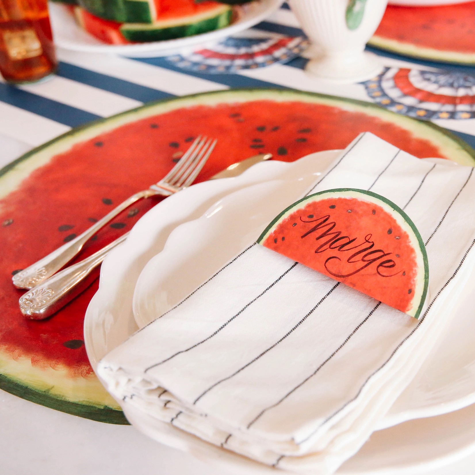 Hester & Cook Die Cut Watermelon Placemat