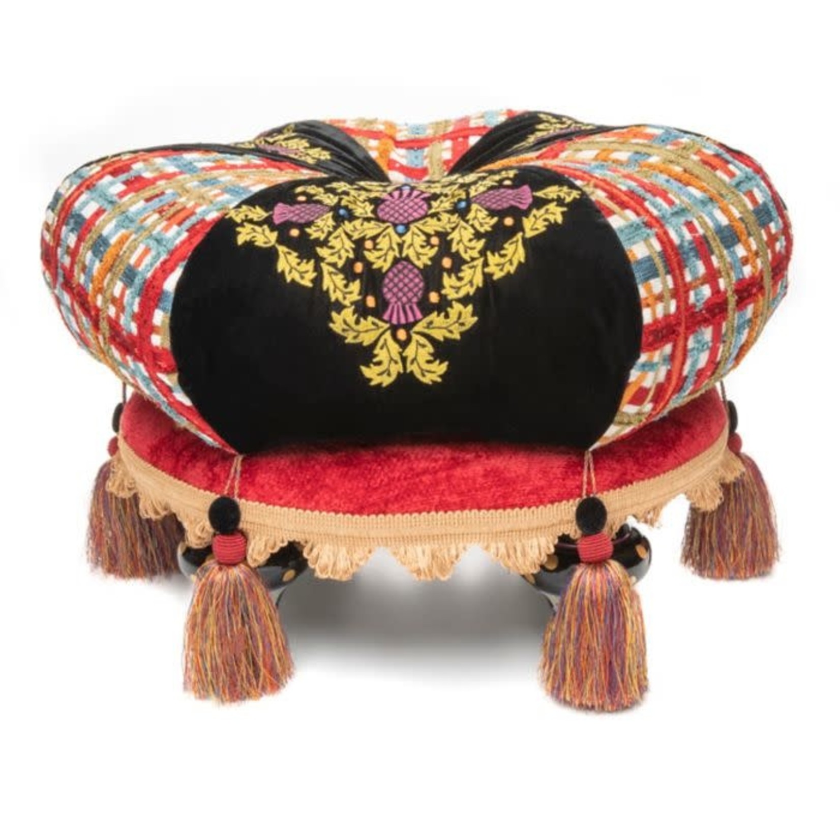 MacKenzie-Childs Bramble Briar Footstool