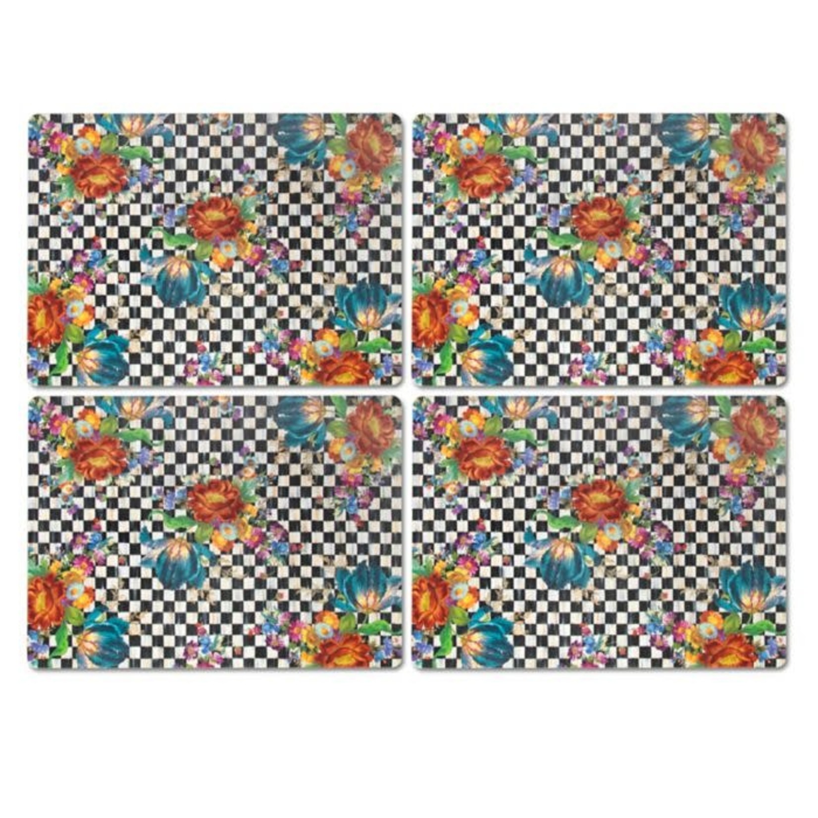 MacKenzie-Childs Courtly Flower Market Cork Back Placemats, Set of 4