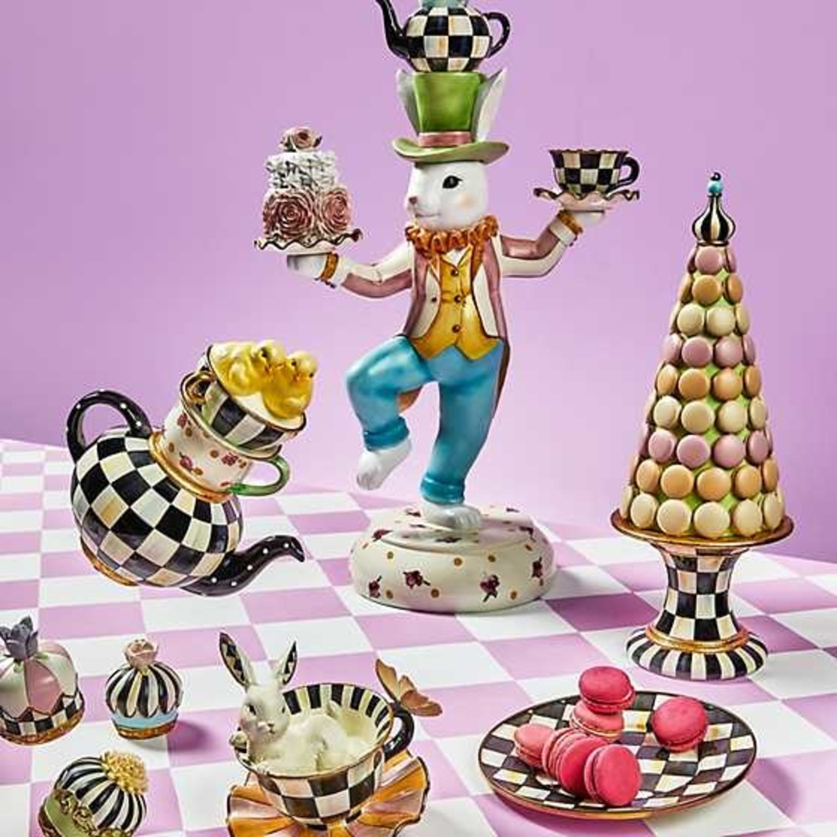 MacKenzie-Childs Courtly Chickatee Teapot
