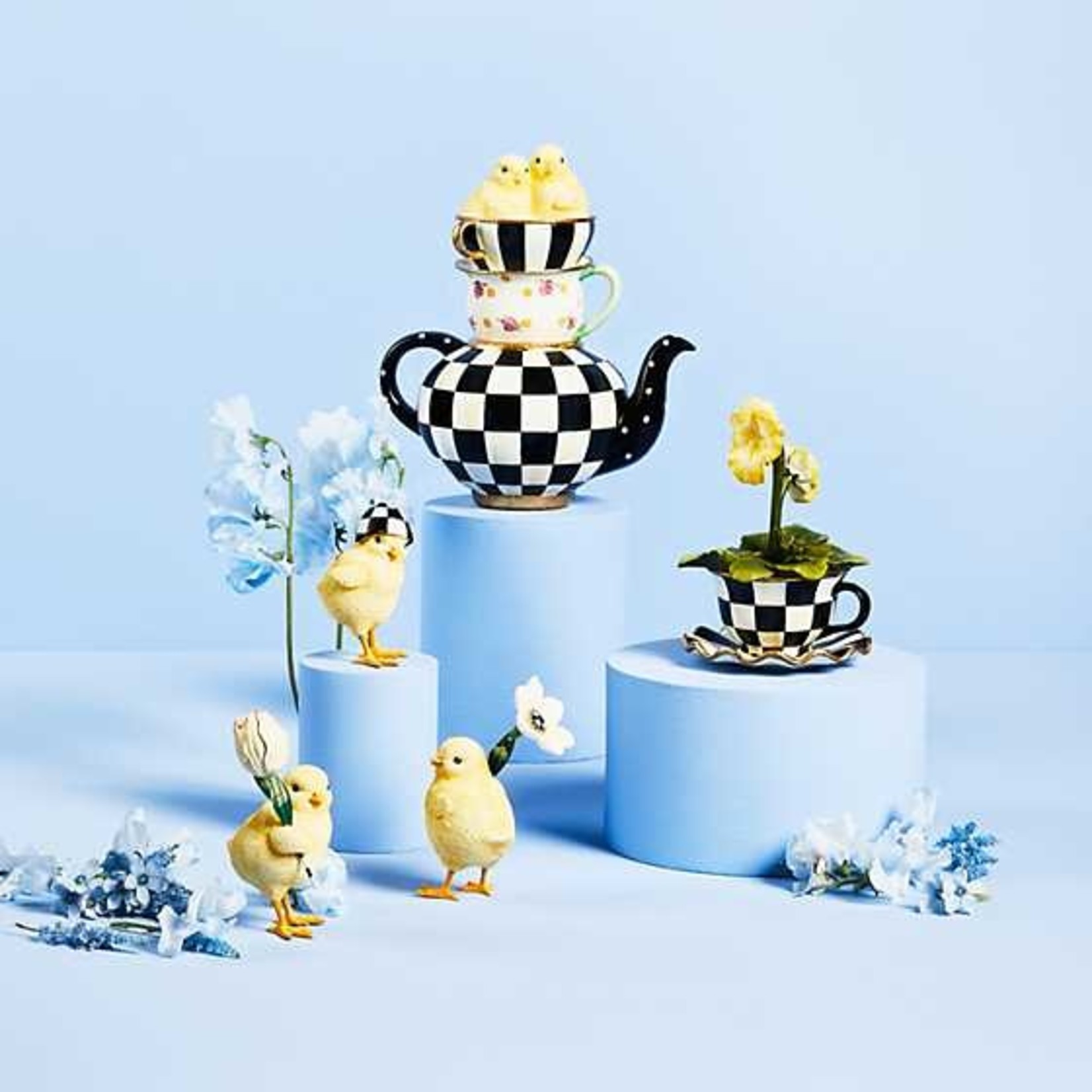 MacKenzie-Childs Courtly Chickatee Teapot
