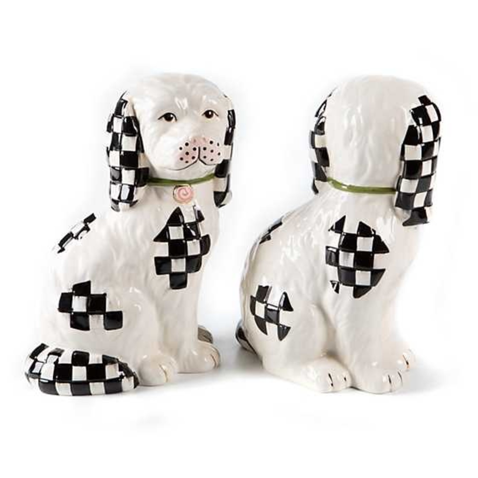 MacKenzie-Childs Staffordshire Dog Figures - Set of 2