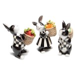 MacKenzie-Childs Cabbage Garden Bunnies - Set of 3